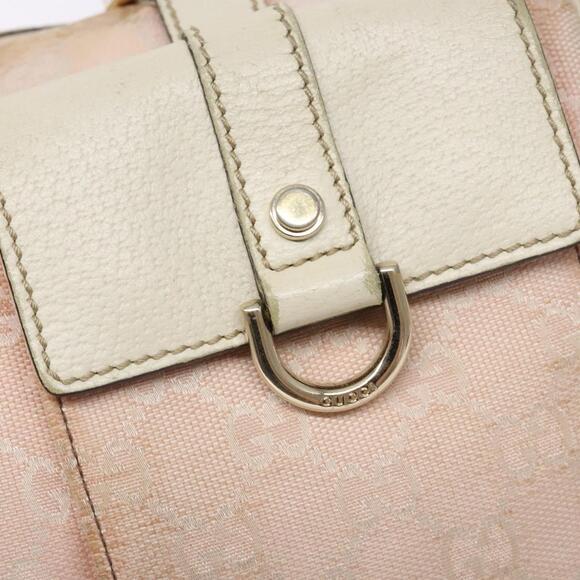 GUCCI GG Canvas Abbey Hand Bag Pink Gold - Picture 15 of 16